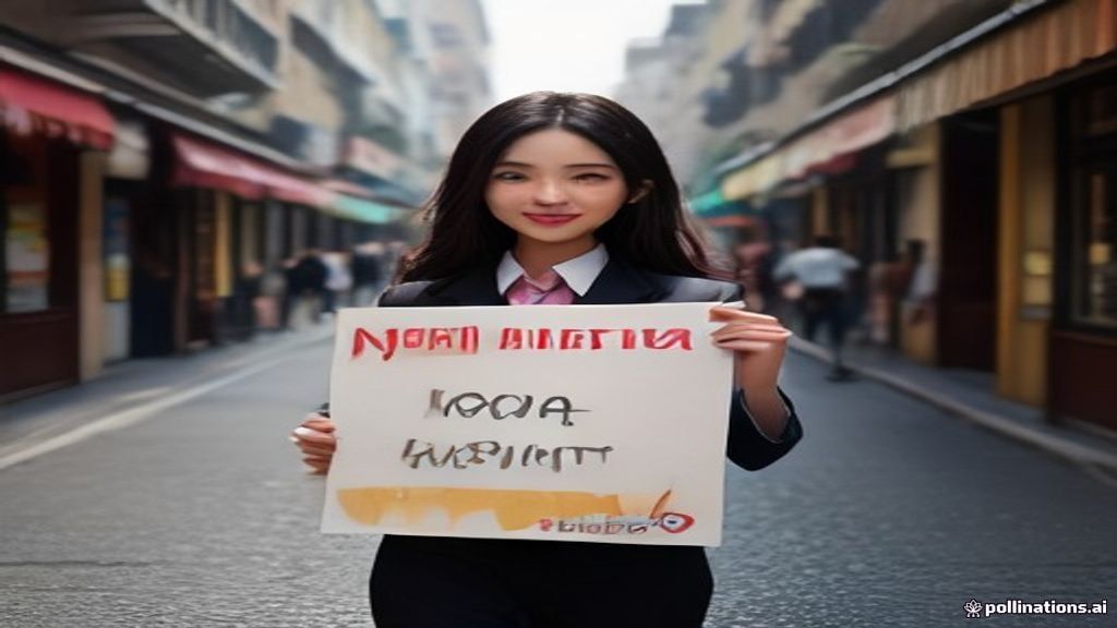 Human billboard di Kalideres menampilkan promosi kreatif dengan model berjalan di trotoar kota