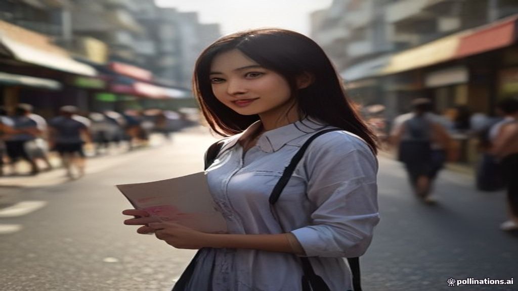 Petugas membagikan flyer promosi bisnis kepada pejalan kaki di kawasan Kembangan Jakarta Barat.
